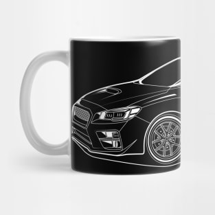 Subie line art white Mug